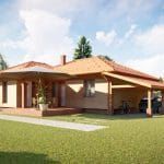 Dabas 114 m²-es családi ház típusterv