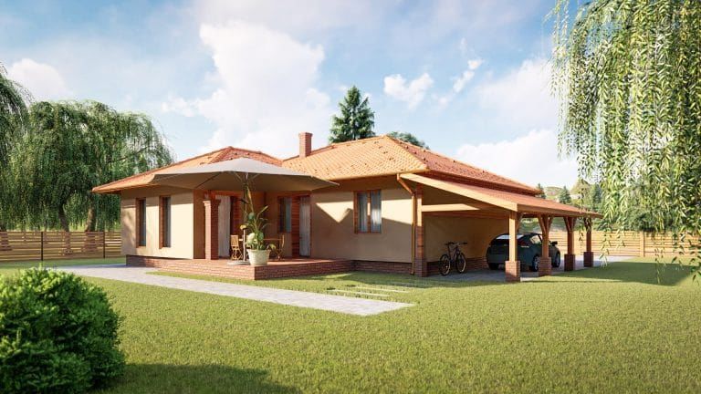 Dabas 114 m²-es családi ház típusterv