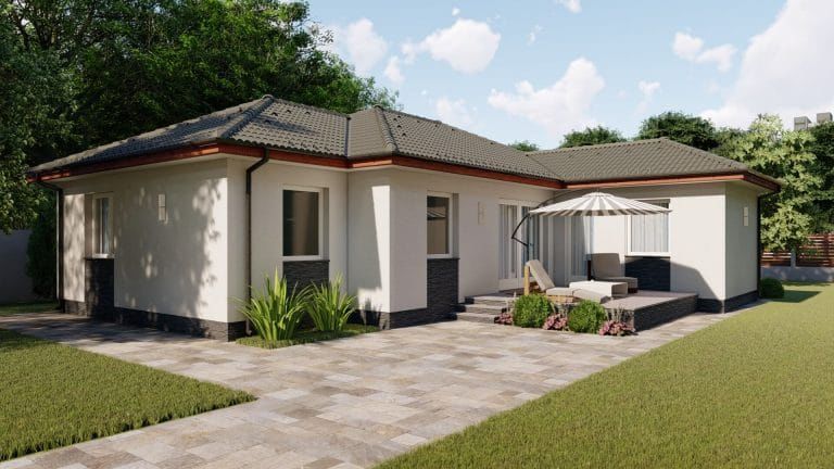 Oroszlány 133 m²-es családi ház típusterv háztervünk