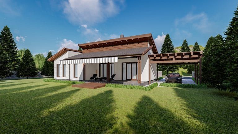 Vác 96 m²-es családi ház típusterv