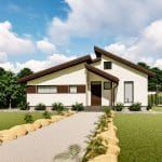 Taksony 112 m²-es családi ház típusterv