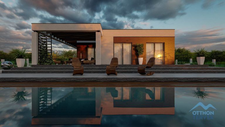 Balatonaliga 125 m²-es családi ház típusterv