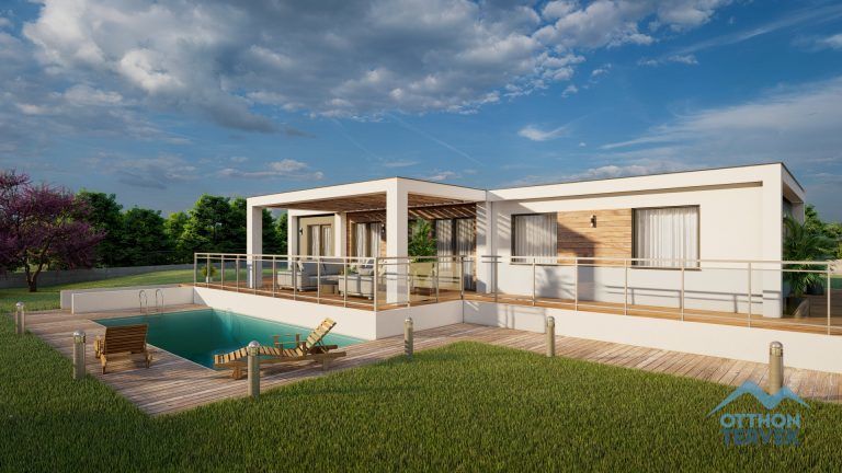 Keszthely családi ház típusterv (118 m²)