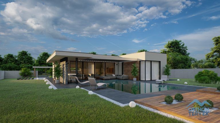 Balatonőszöd családi ház típusterv (120 m²)