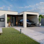 Budapest mini minimál otthon 61 m²-es családi ház típusterv