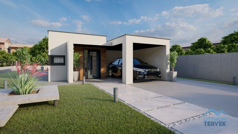 Budapest mini minimál otthon 61 m²-es családi ház típusterv